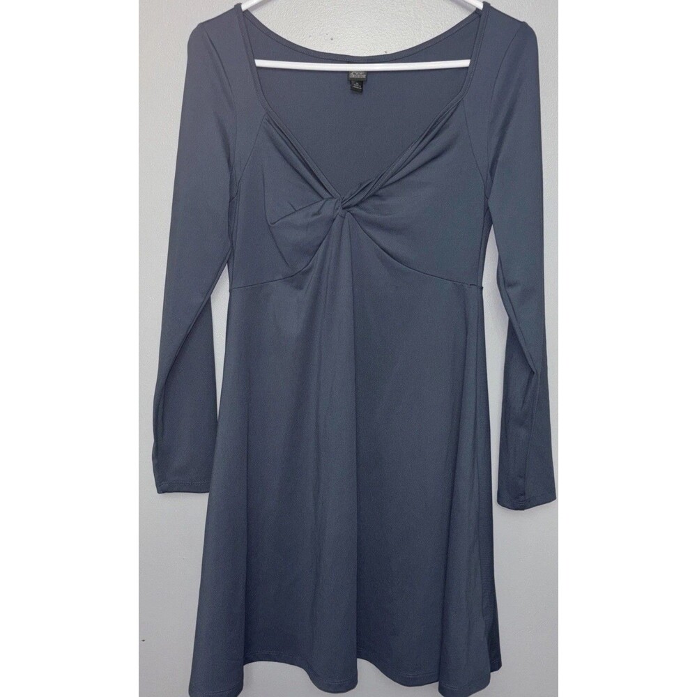 Wild Fable Twist-Front Mini Knit Dress Dark Blue Sz: XL
